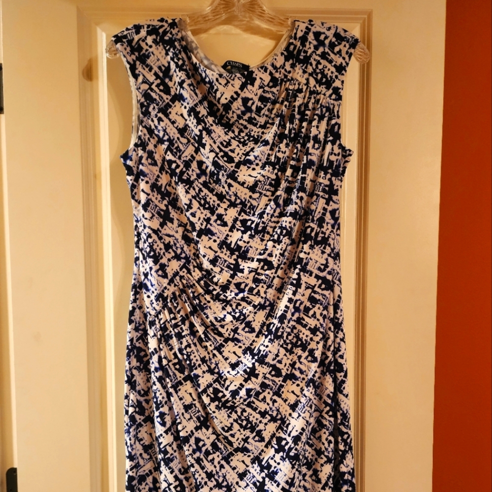 Chaps navy and white dress, Large